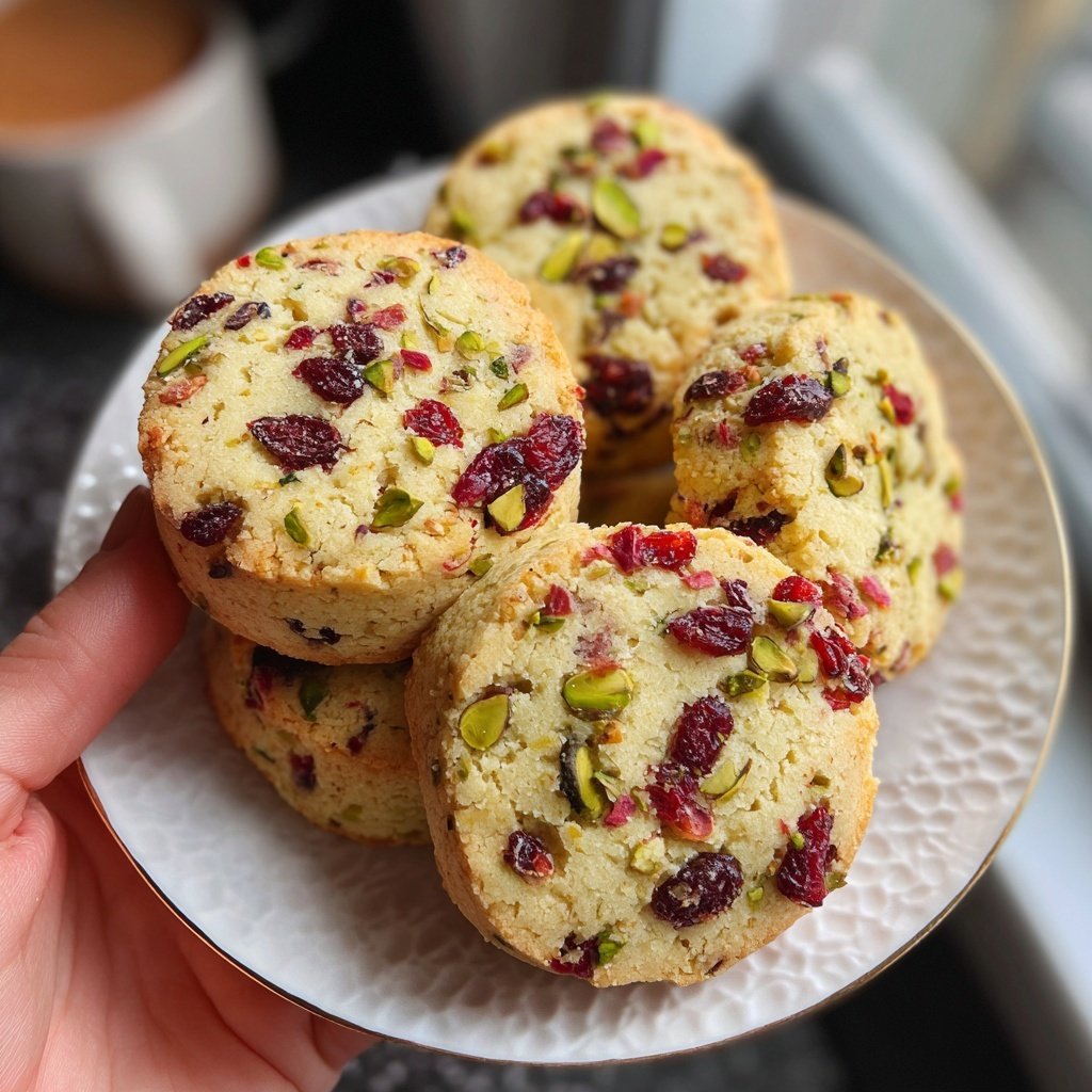 Cranberry Pistachio Shortbread Cookies: The Holiday Cookie That Actually Looks Fancy