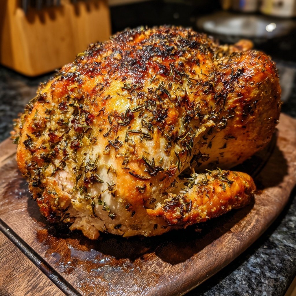 Seasonal & Festive Thanksgiving Herb Stuffed Turkey