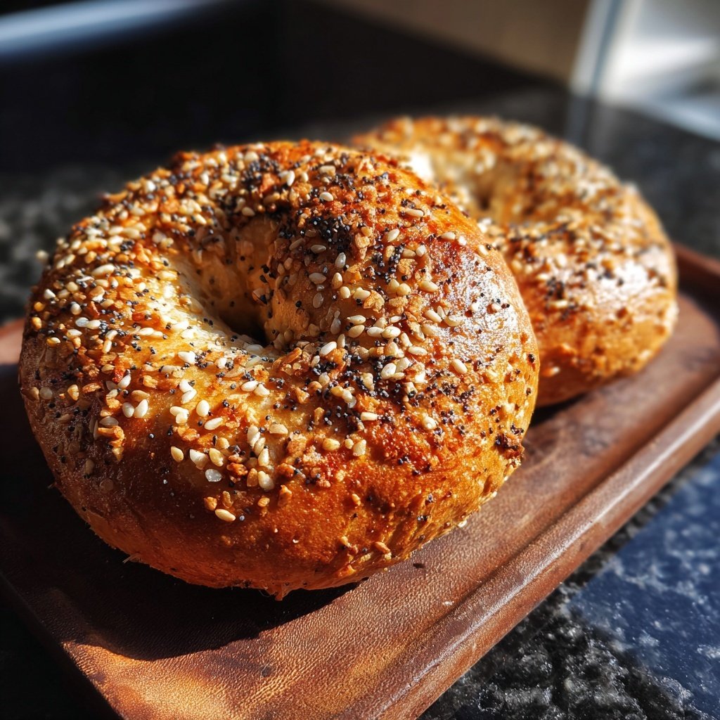 Protein Bagels With Flaxseed