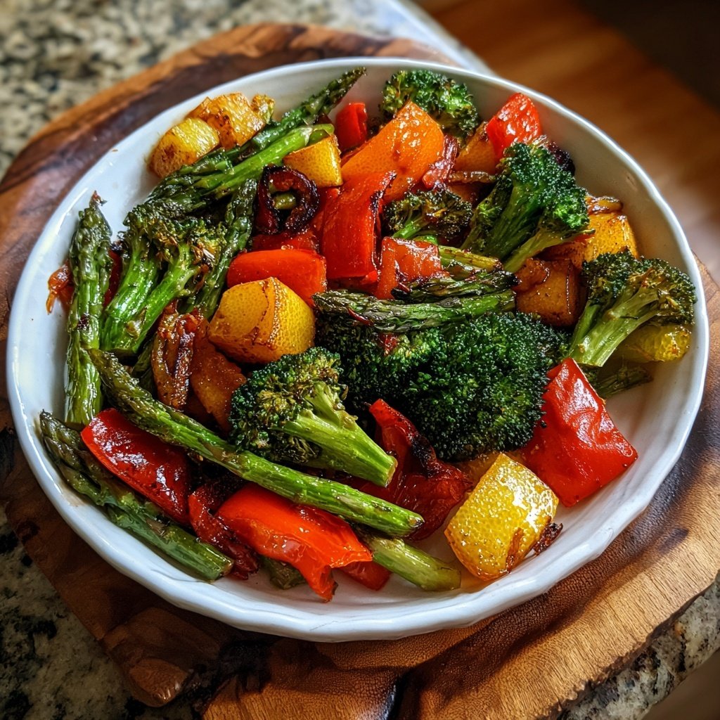 Lemon Garlic Roasted Vegetables