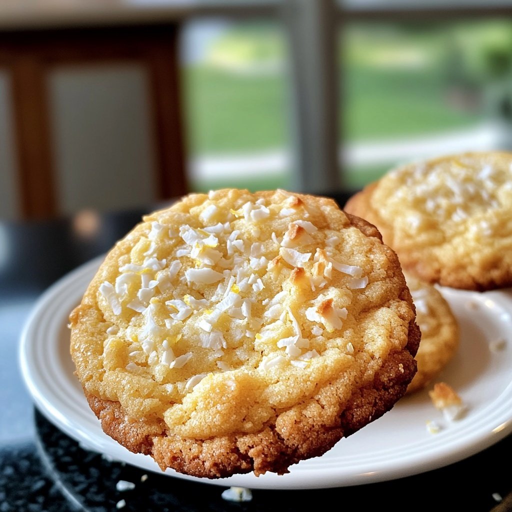 Lemon Coconut Cheesecake Cookies